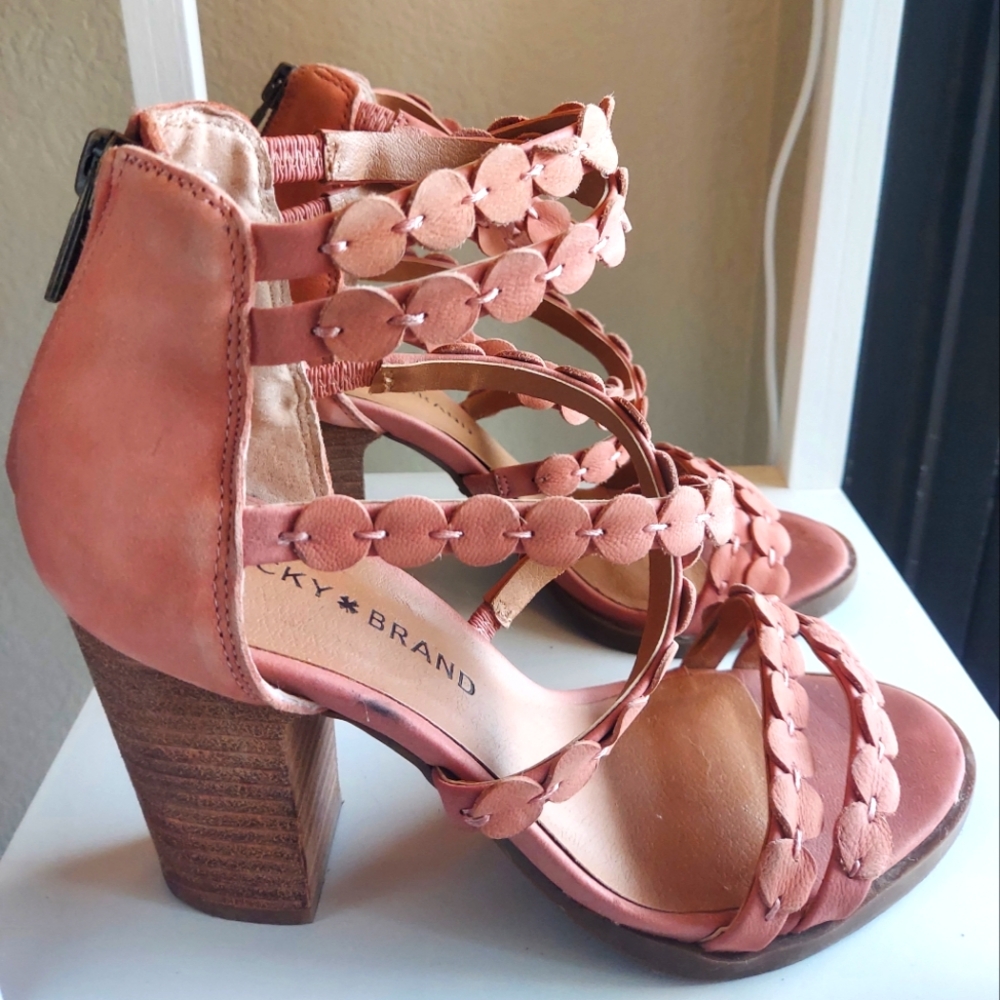 Lucky Brand high heeled sandals, size 6